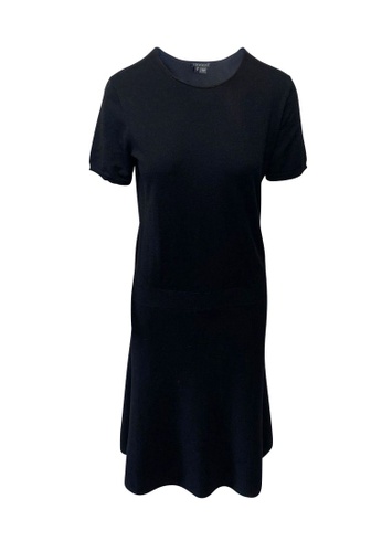 Theory black Pre-Loved theory Theory T-Shirt Midi Dress in Black Wool 98298AA1D8C6E9GS_1