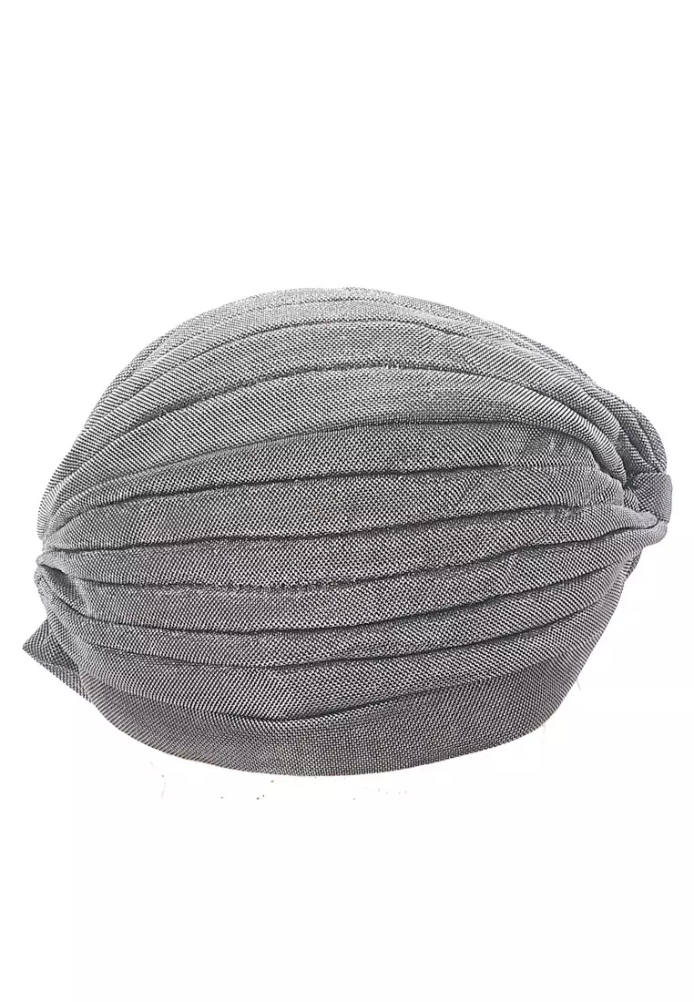 Metallic Plain Turban SIlver