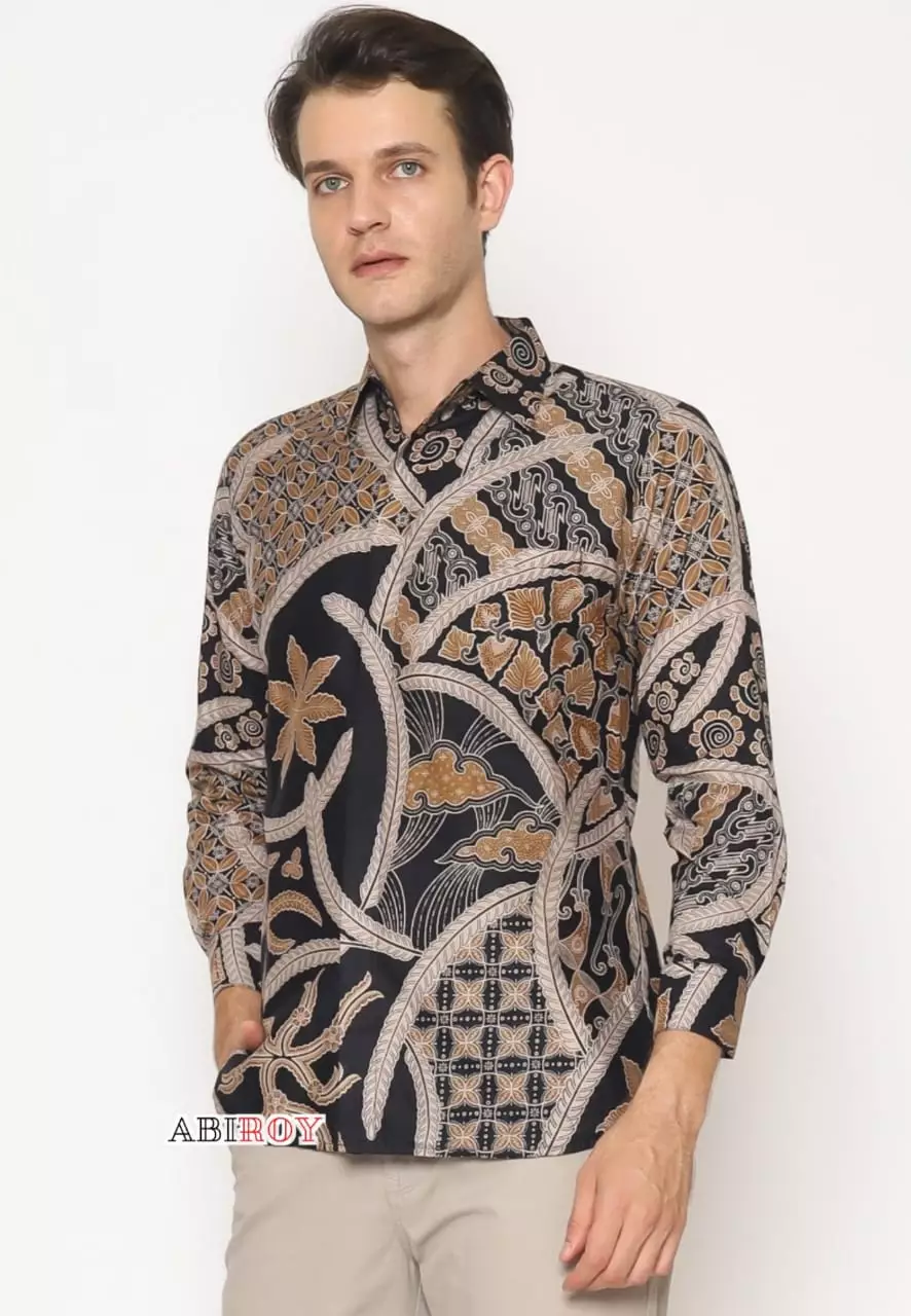 Kemeja Batik Pria Premium Slimfit Elegant Modern Lengan Panjang Gandarum