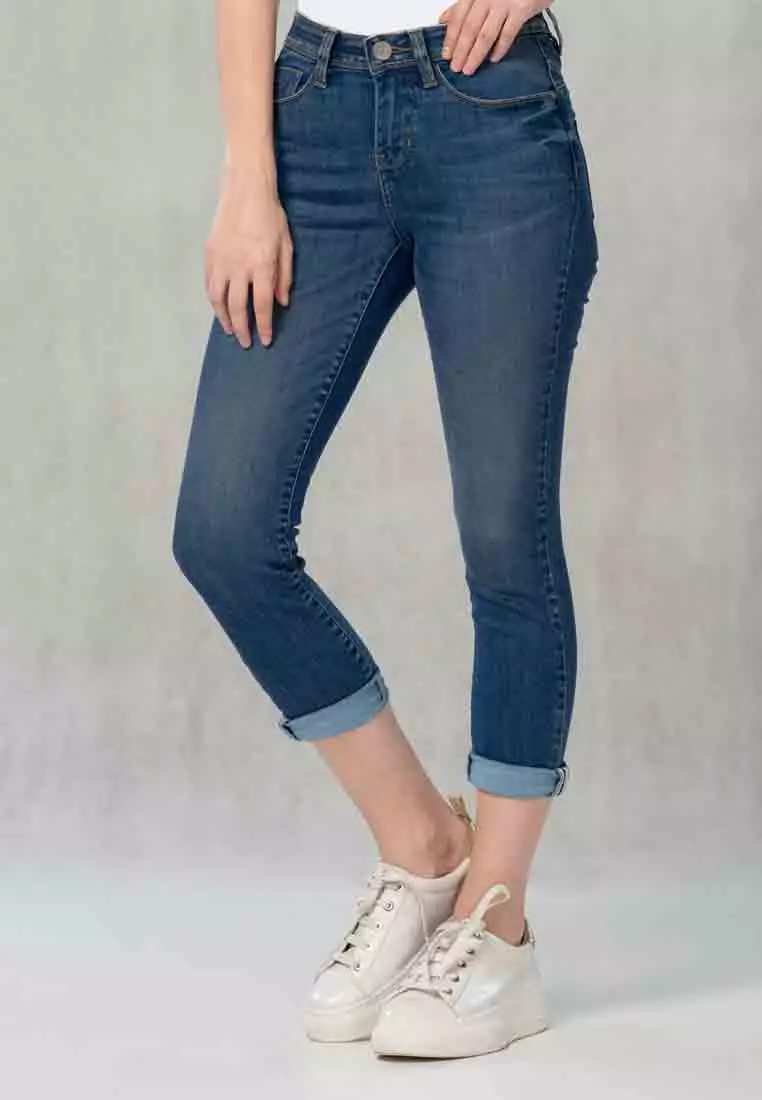 C2 Wizler Blue Jeans Capri Push Up