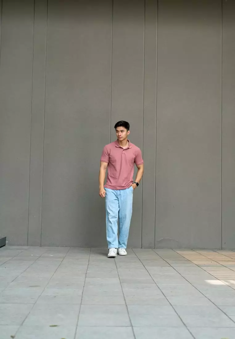 Kale Park Dusty Rose/ Kaos Polo Pria Lengan Pendek Kerah / Polo Shirt Slim Fit