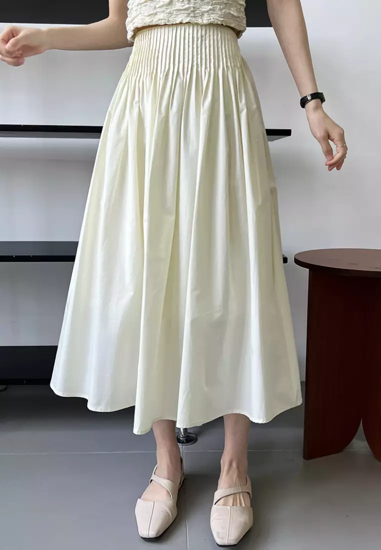 Elegant high waist pleated skirt K061708W