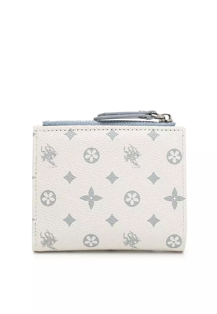 Women's Monogram RFID Blocking Wallet - Blue