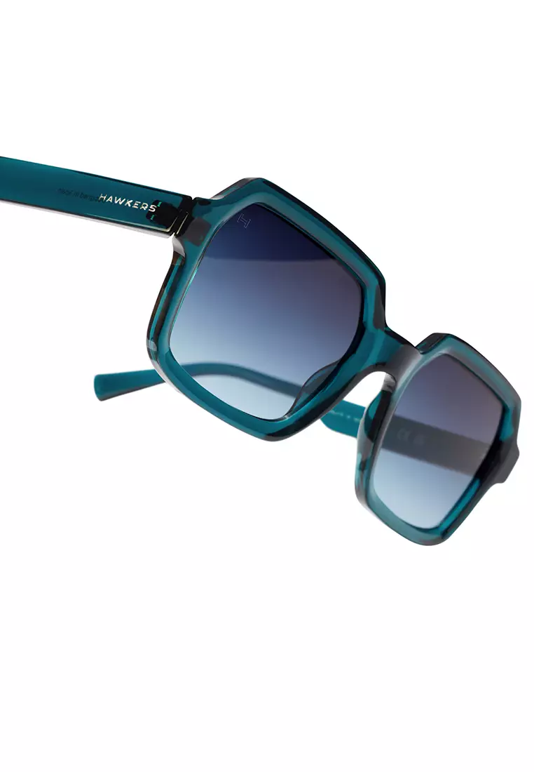 HAWKERS Ocean Blue Denim Minimal Max Sunglasses For Men And Women, Unisex. Official Product Designed In Spain