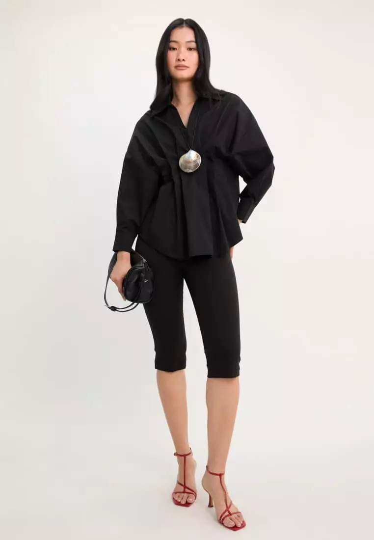 Pleated Shirt - Black