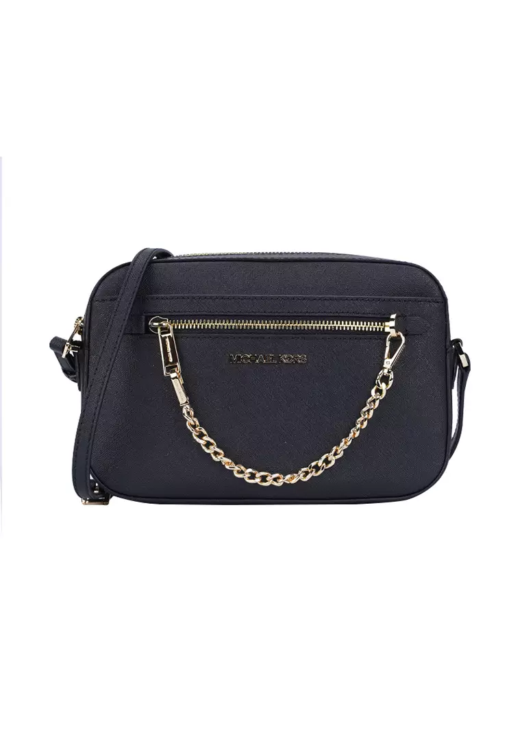 Buy MICHAEL KORS Jet Set Large Saffiano Leather Crossbody Bag In