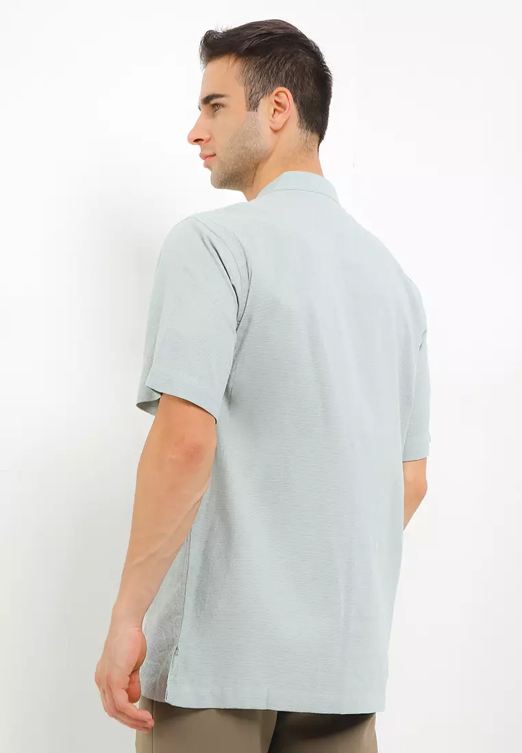 Green Tease Short Sleeve Baju Koko