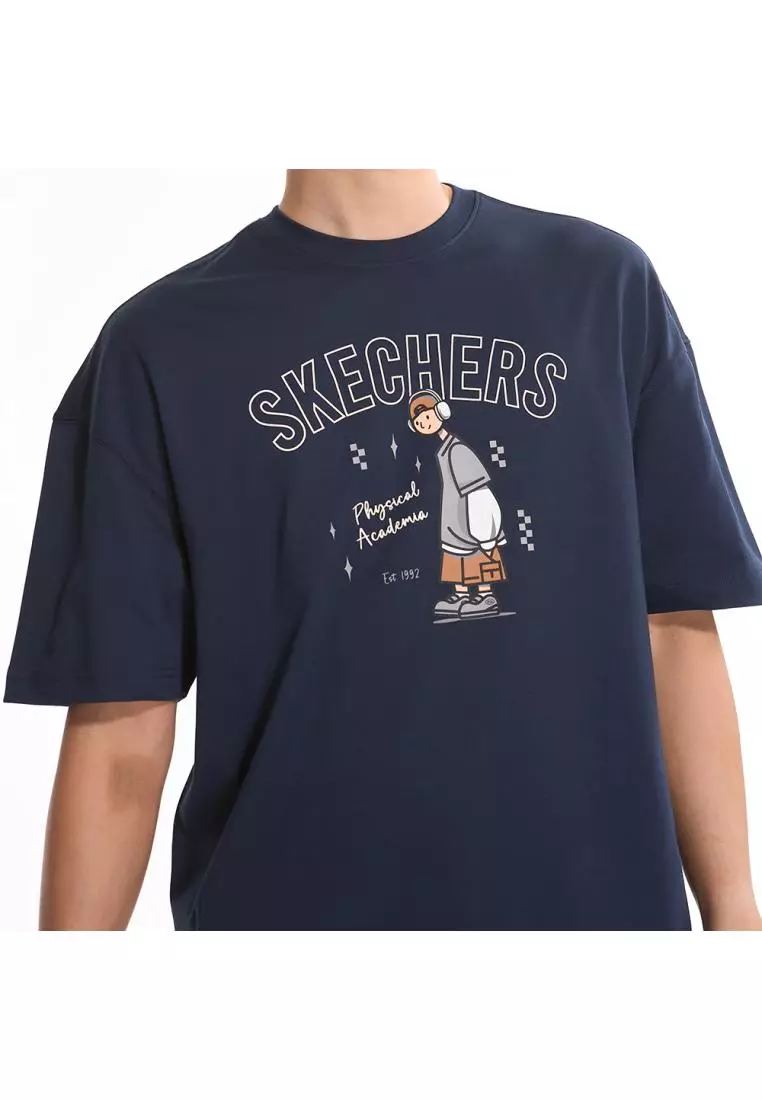 Skechers Men Lifestyle Physical Academia Collection Iconic Short Sleeve Tee - SL225M115-002Z