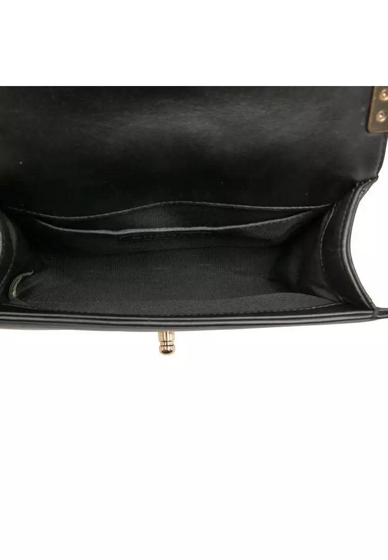 Pre-Loved Chanel Small Chevron Lambskin Boy Flap