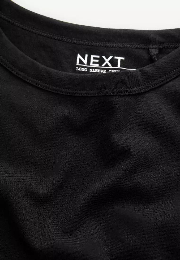 Black 100% Cotton Long Sleeve T-Shirt