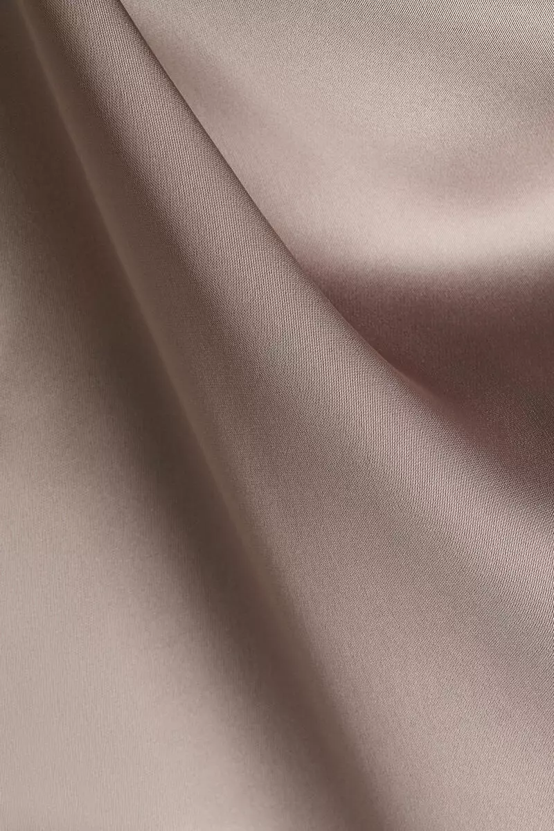 Shawl-detail satin blouse