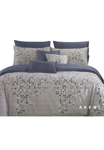 AKEMI AKEMI Cotton Select Fitted Bedsheet Set - Adore 730TC (Kanuha). D7740HL04E1CB6GS_1