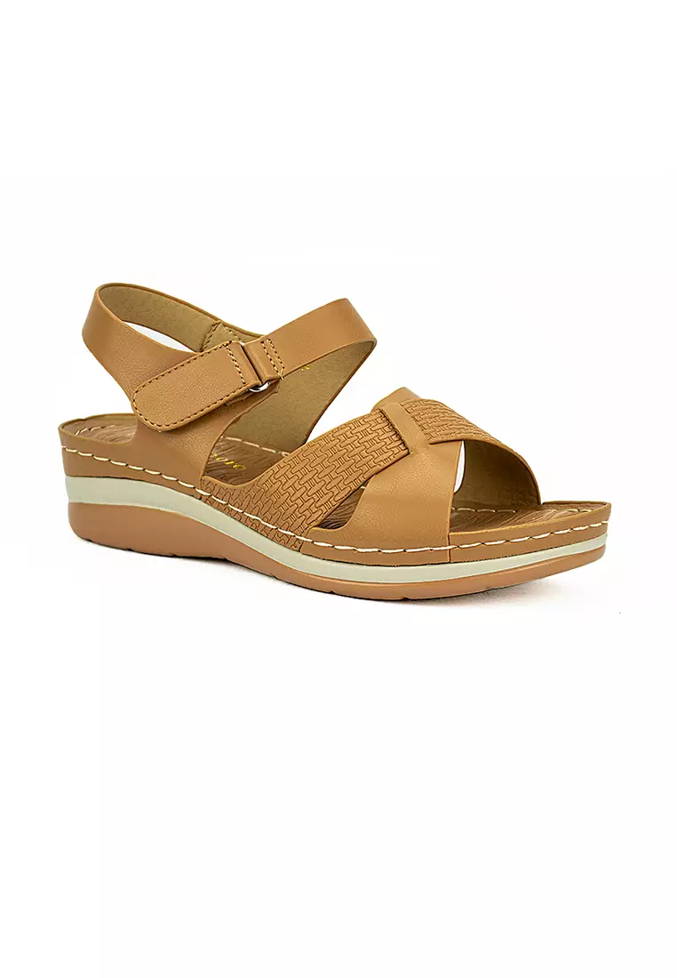 Discount on Mario D' boro Runway  shoes - SKU: Women's Wedge Sandals LW 22895 Dark Beige C26