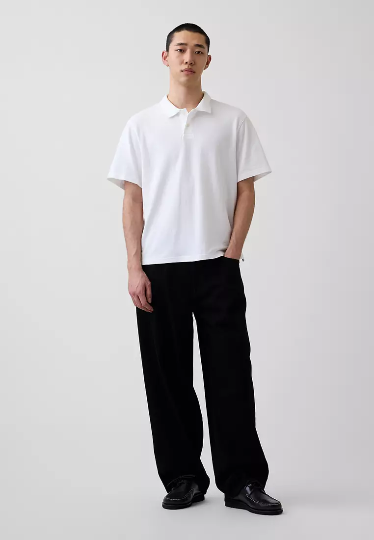 Relaxed Pique Polo Shirt