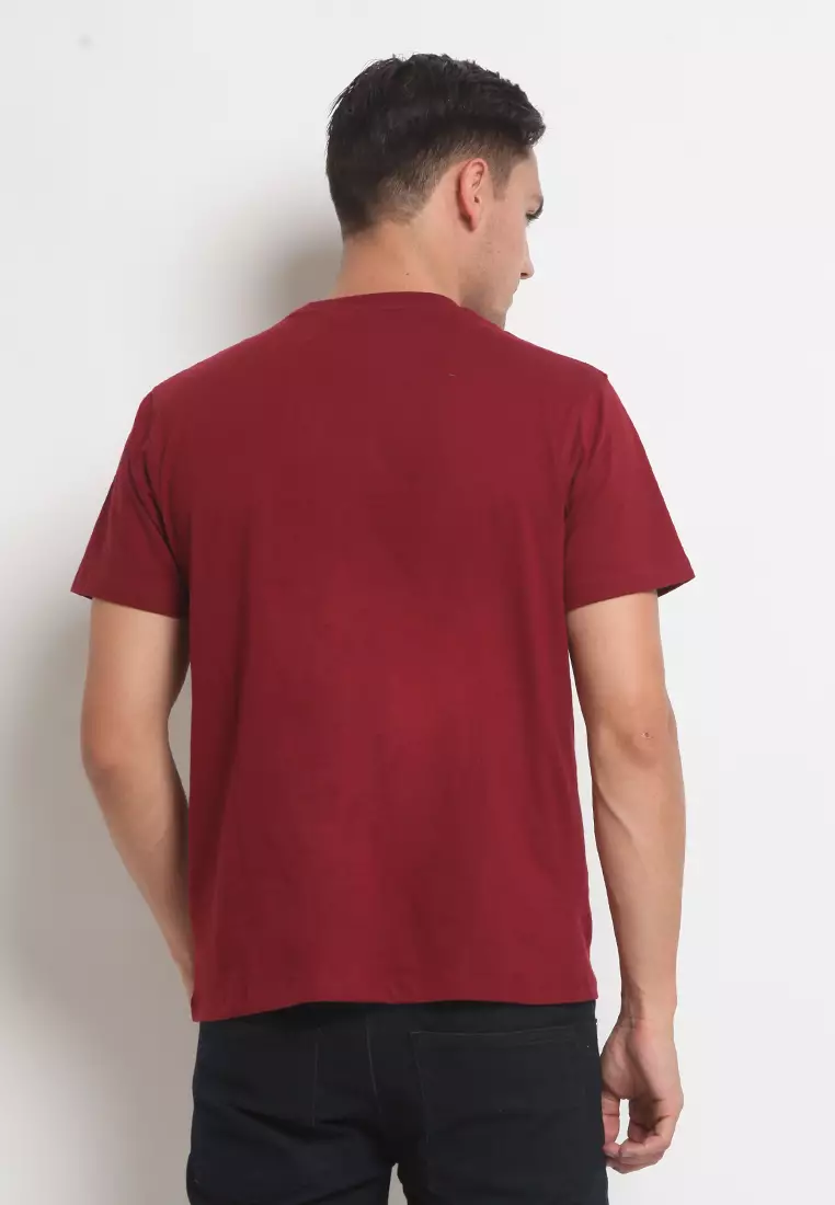 LARUSSO T-Shirt Premium Pocket Tee - Maroon