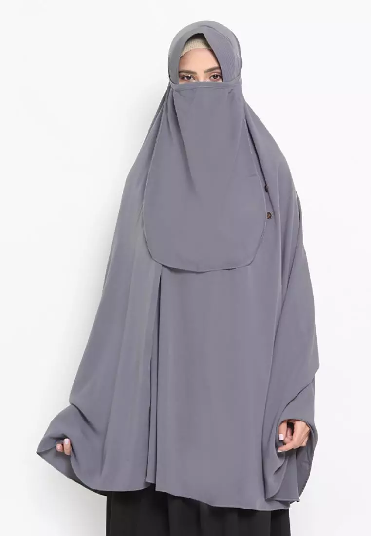 Queenza Zayidan French Khimar Hijab Jahida Button - Abu Tua