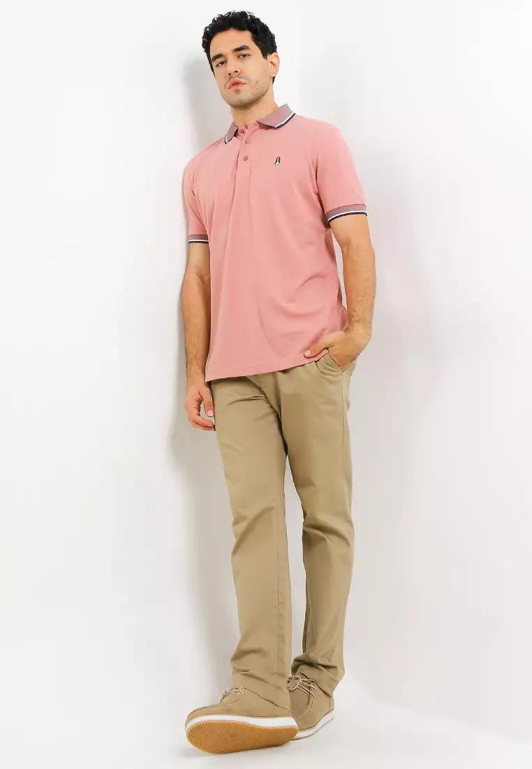 Mailer Stripe Flatknit Polo Shirt