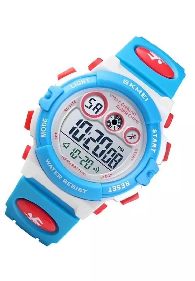 Jam Tangan Olahraga Wanita LED Waterproof 50m Strap Tali Material PU IS36 ORIGINAL