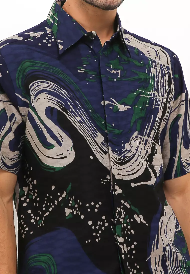 Hem Body Fit Batik Abstrak 1