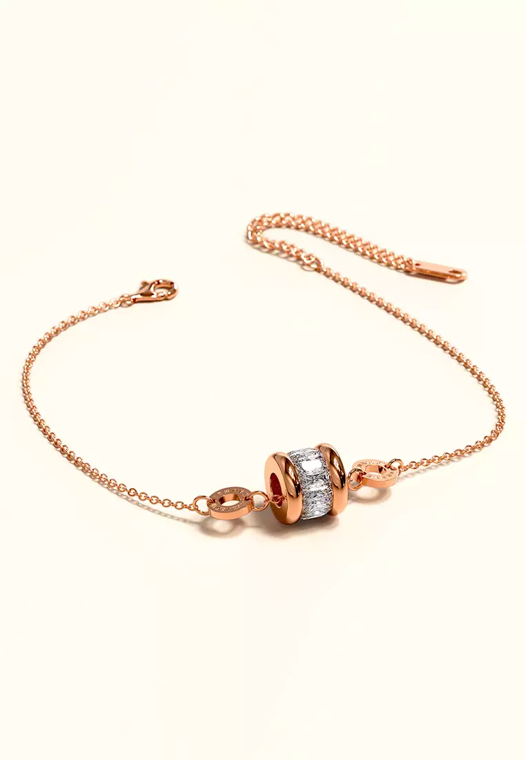 Minimalist BVLOVED Clear Crystal Charm Bracelet
