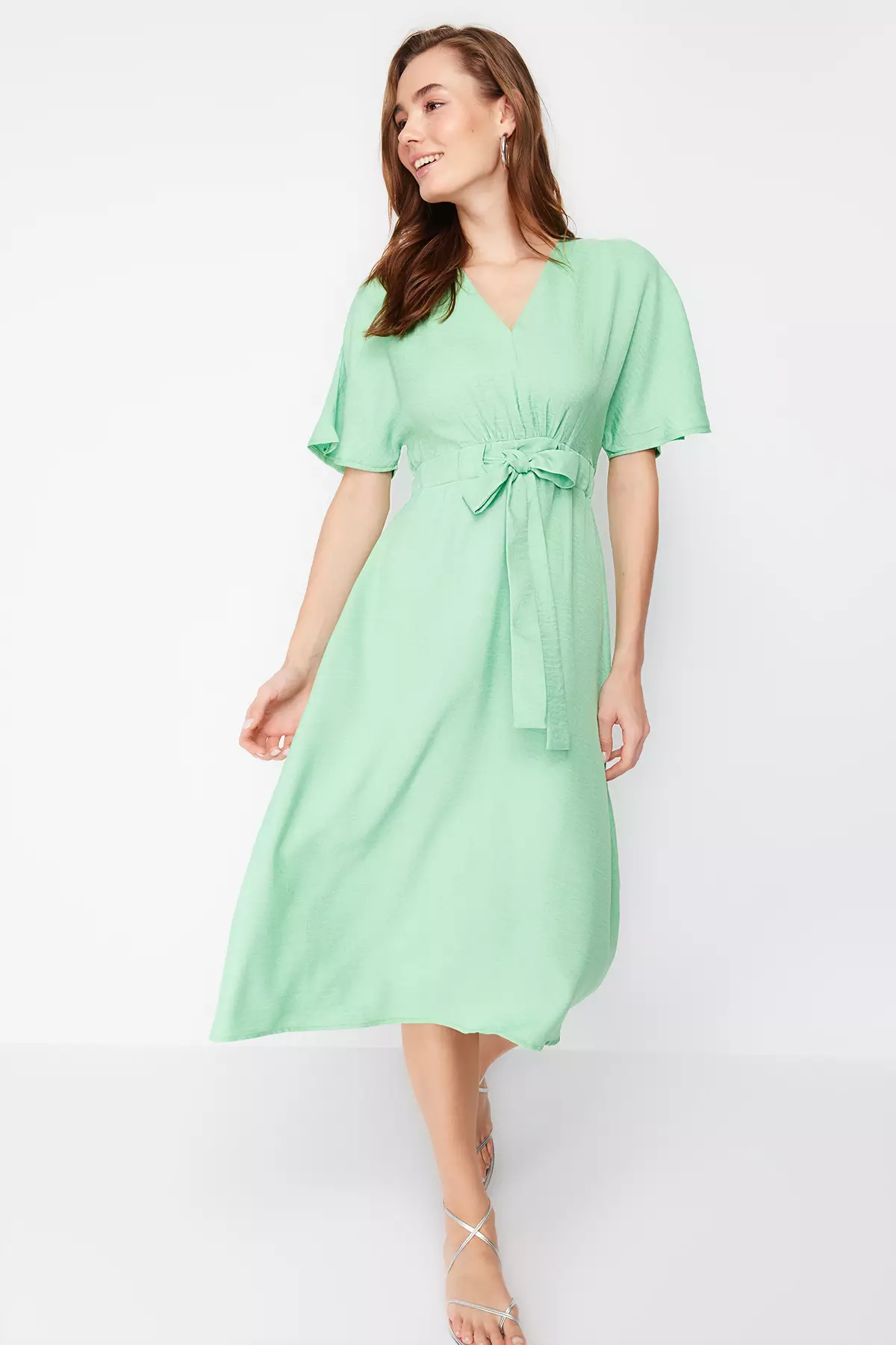 Tie Waist Midi Dress