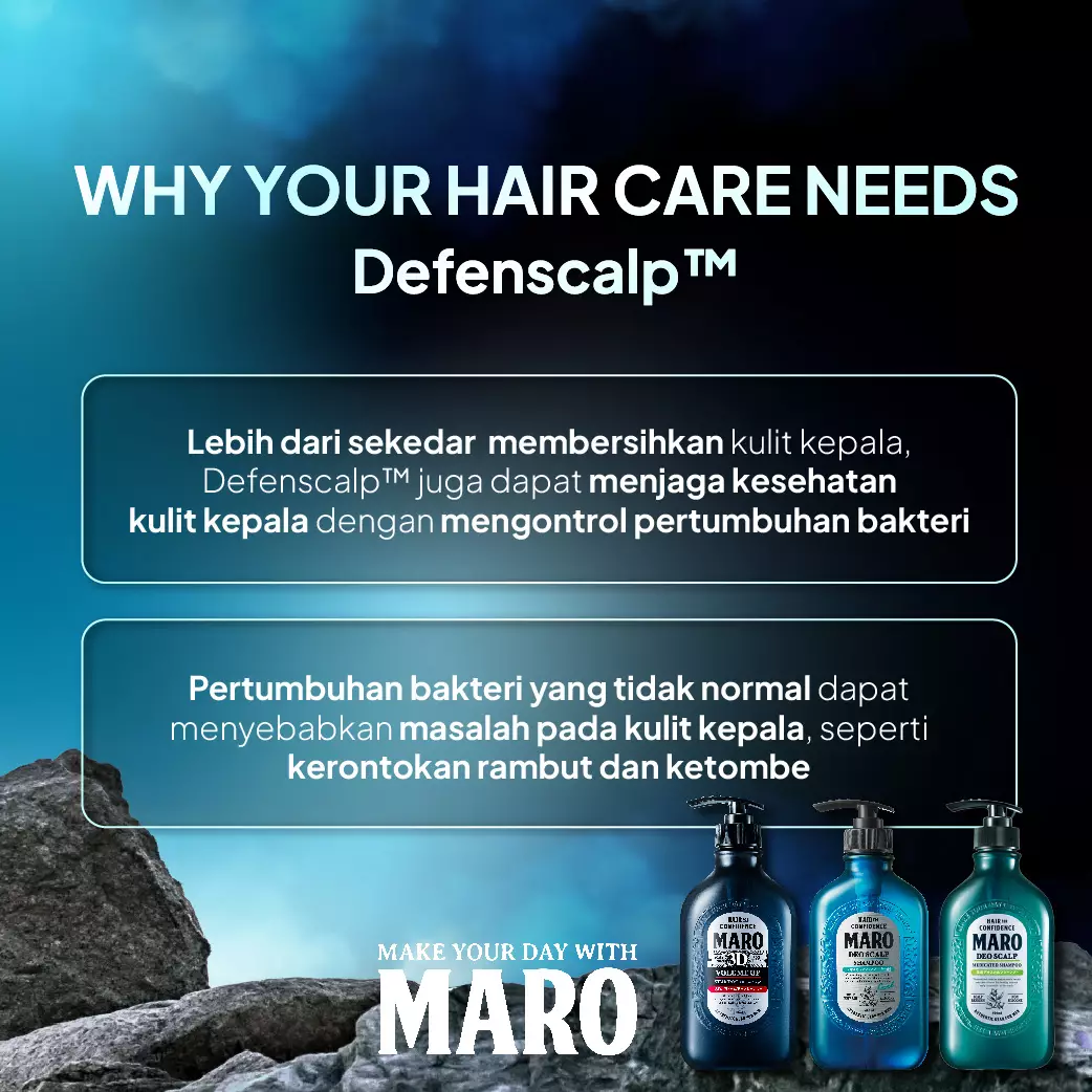 MARO Deo Scalp Shampoo 480ml - Shampoo Pria Untuk Rambut Ketombe, Gatal, Berminyak