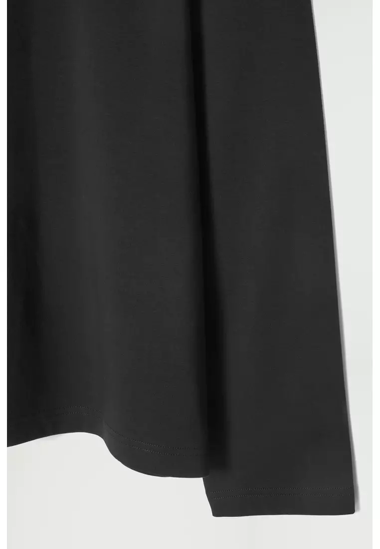 RELAXED JERSEY INTERLOCK LONG-SLEEVED T-SHIRT