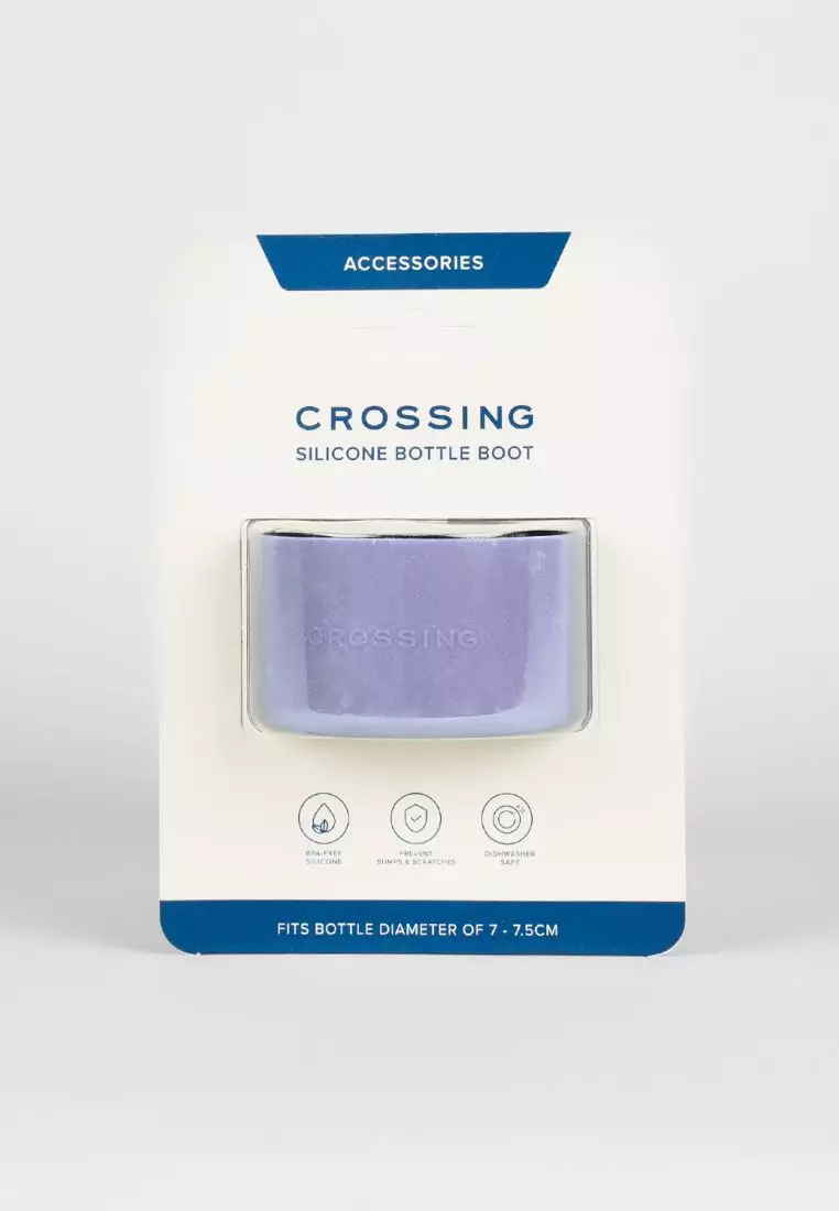 Crossing Silicone Water Bottle Boot - Fits Diameter 7-7.5cm (550ml) Blistered Pack - Sky Blue