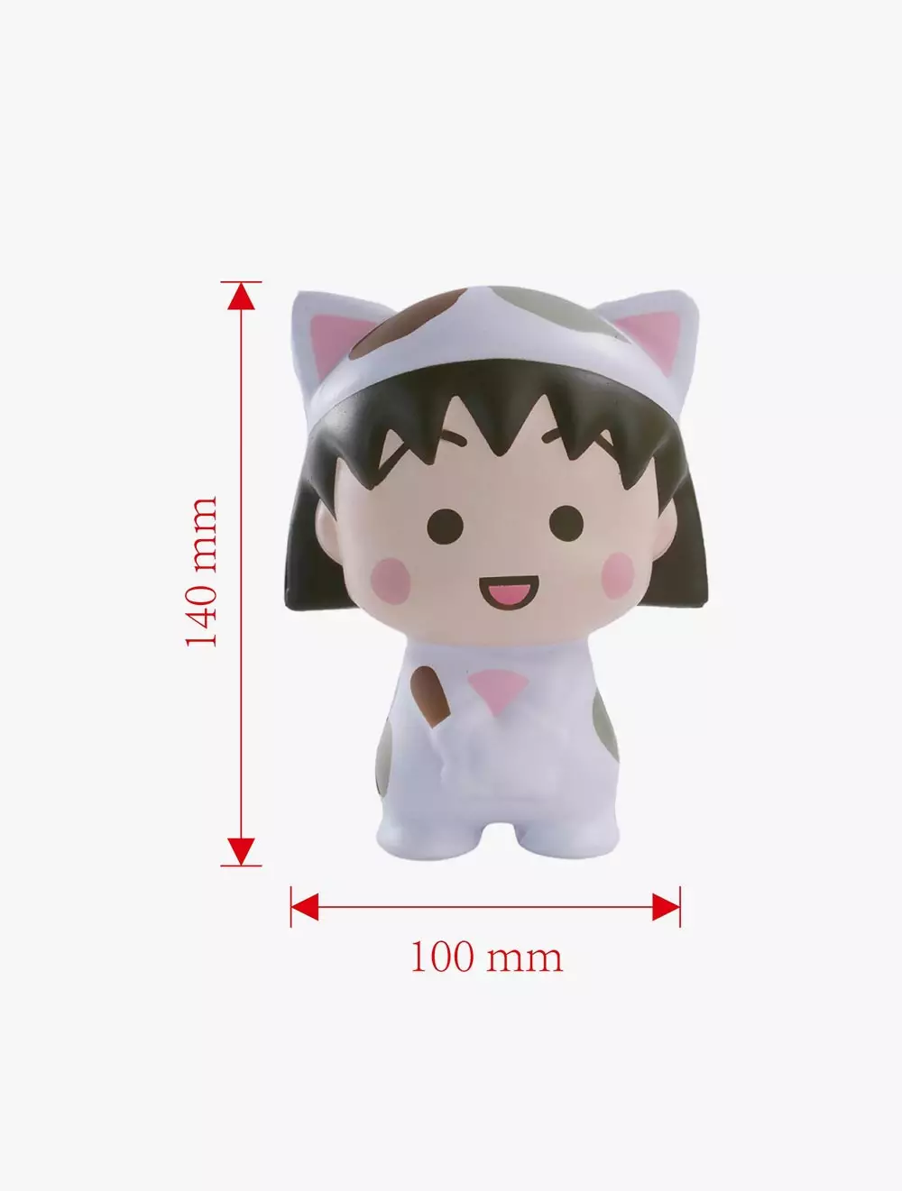 Jandoon Squishy Pinch Toys Chibi Maruko Chan Cat Costume - JDNSC959