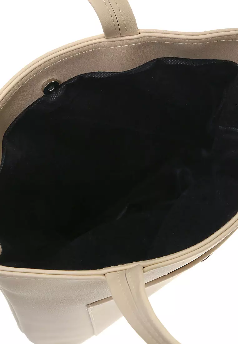 Silvia Tote Bag Woman Design Casual Quality Premium - Cream