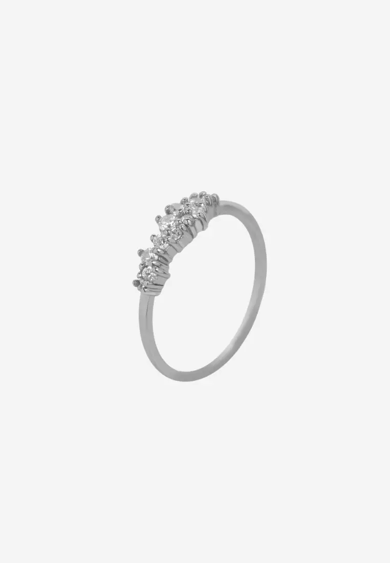 Sterling Silver Cluster Ring