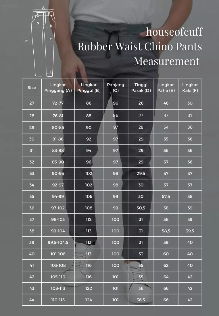 Celana chino panjang cino slimfit PINGGANG KARET krim muda houseofcuff