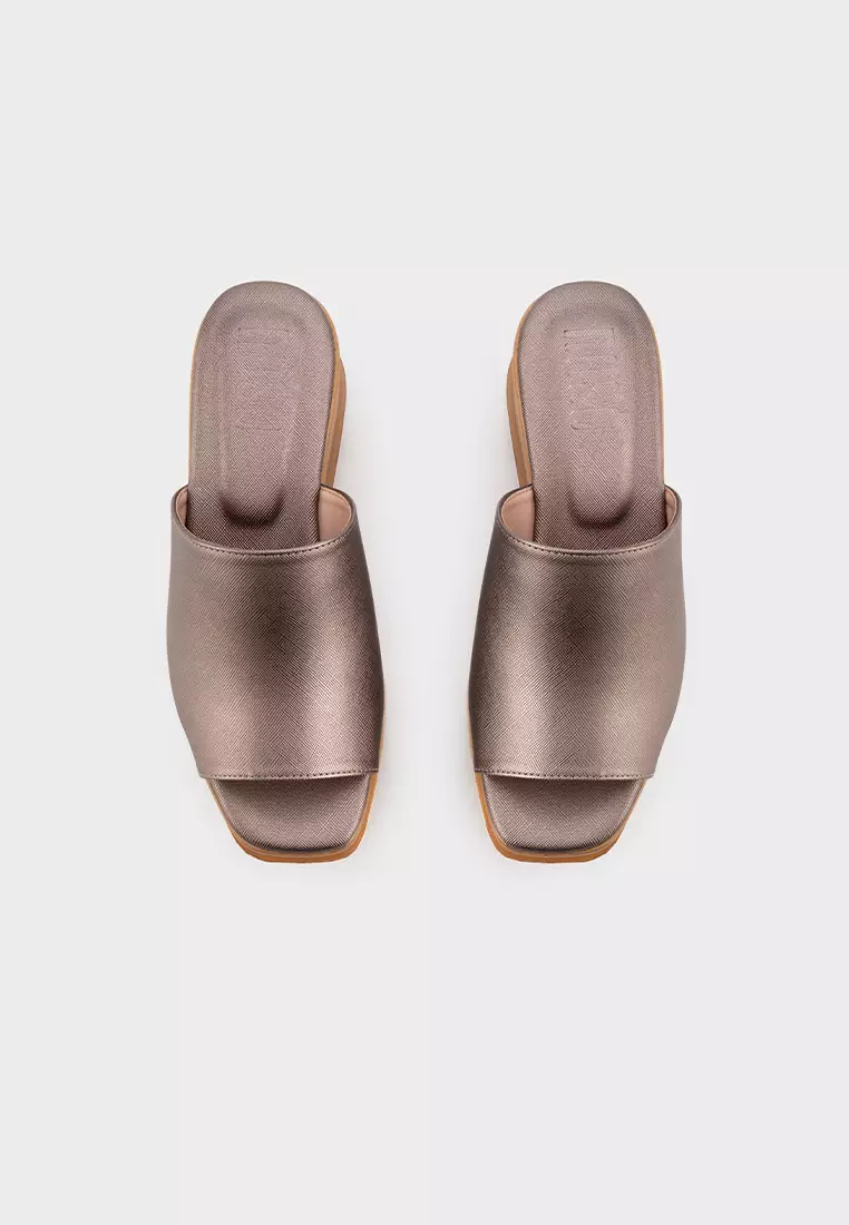 CASUAL PLATFORM WEDGE HEEL SLIDE