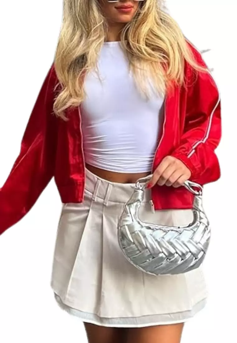 Orla Weave Handbag - Silver