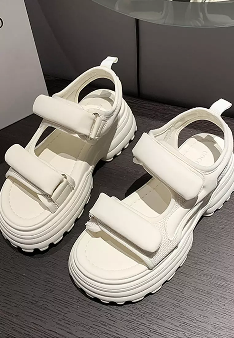 Platform sandals cheap velcro