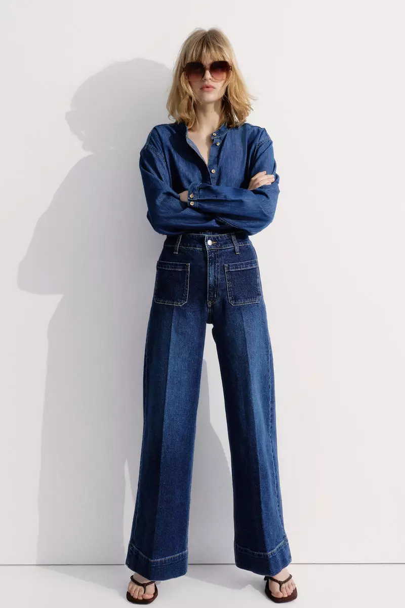 Loose-fit denim shirt