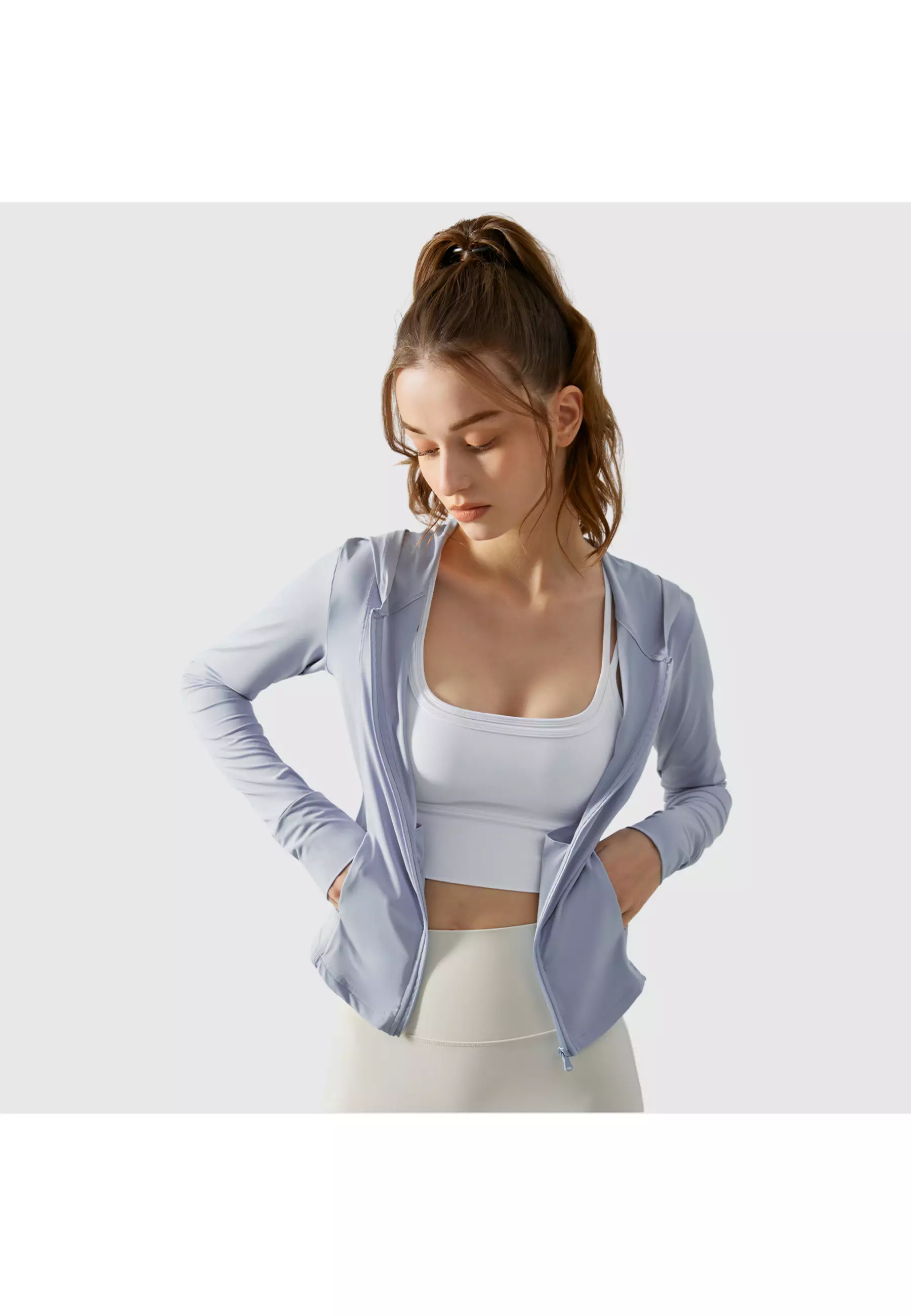 YouHave ( You’ve ) Jaket Olahraga Anti UV Pelindung Matahari UV Protection UPF50+ Breathable Outdoor Baju Gym Wanita Atasan Olahraga Wanita Resleting Lengan Panjang Jaket Y00007