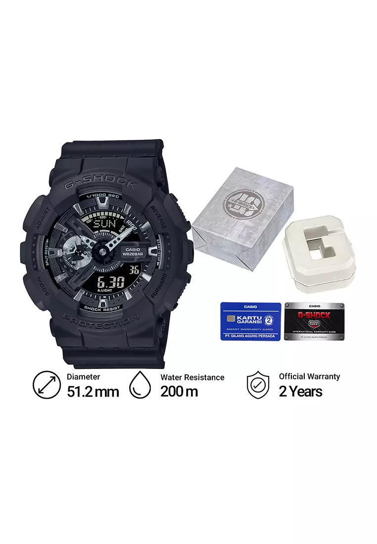 G-SHOCK 40th Anniversary REMASTER BLACK - Jam Tangan Analog Digital Pria - GA-114RE-1A
