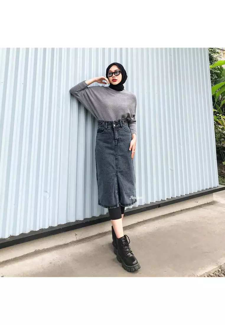 Highwaist Rok Jeans Panjang 982 SEVENTY