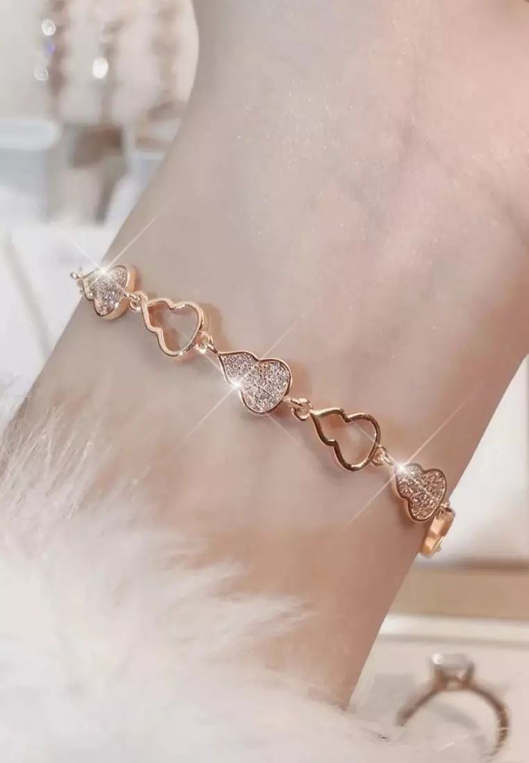 Gelang Wanita Titanium Anti Pudar Korea Fashion Elegan Gelang Cewek Bracelets