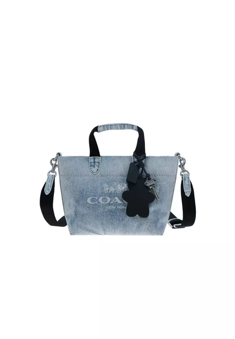 コーチ　トートCEB33 COACH OUTLET2026新作ラブドデニム Buy Coach Men's Mini Tour Tote Bag In Loved Denim in Light Indigo