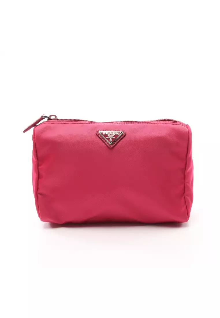 Prada, Bags, Hot Pink Prada Nylon Tessutto Pouchette