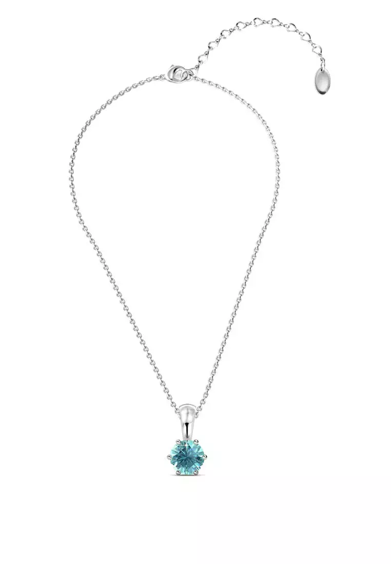 Birth Stone Pendant December Blue Topaz - Kalung Crystal Swarovski by Her Jewellery