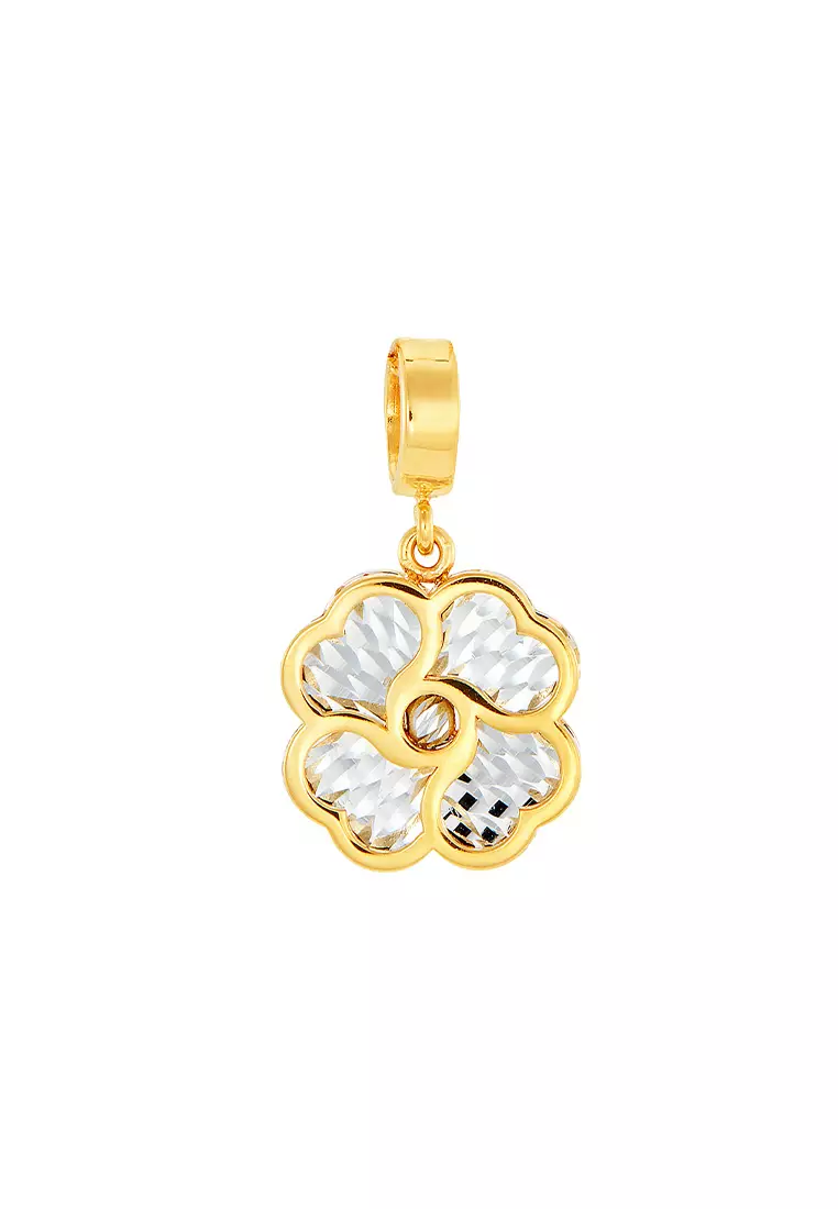 White and yellow clearance gold pendant