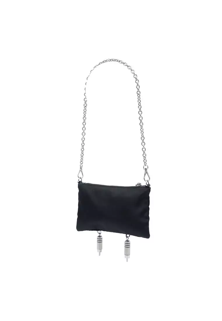 Pre-Loved Prada Tessuto Saffiano Robot Chain Shoulder Bag