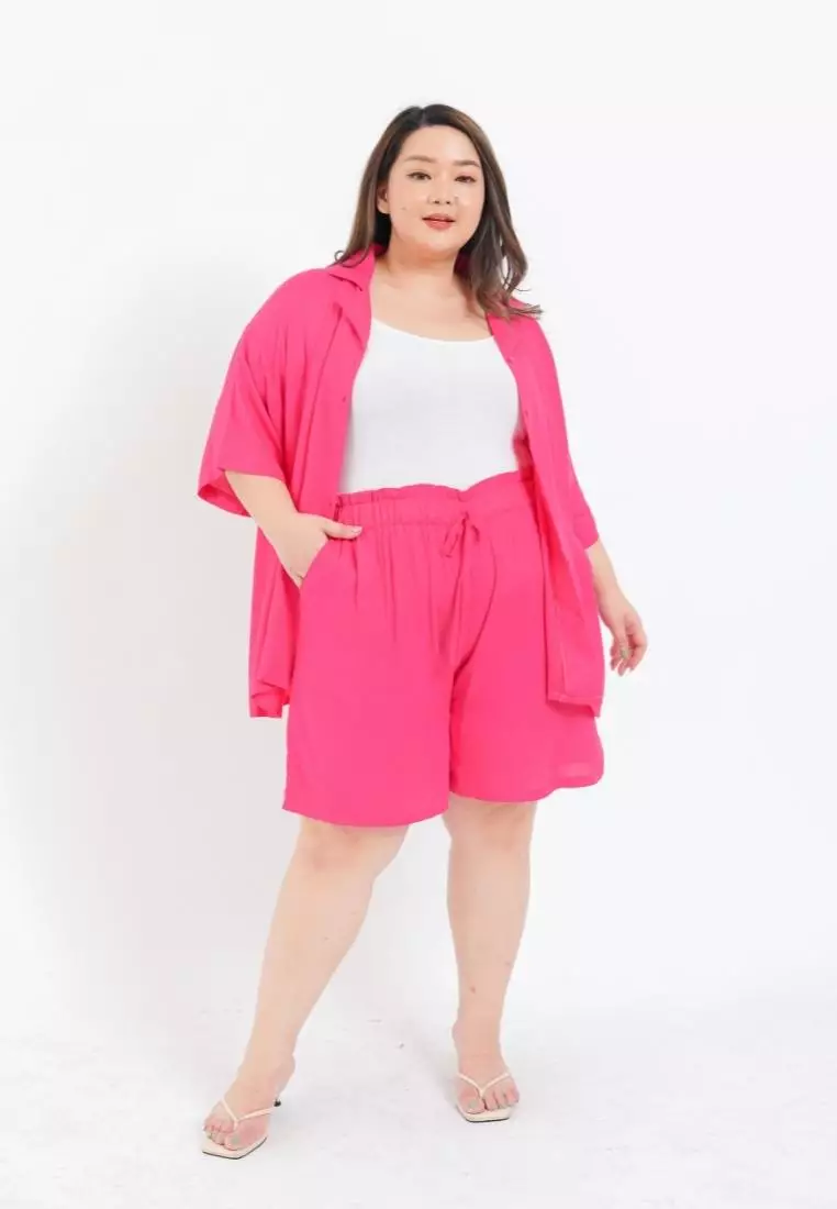 Plus Size Set Sans Lucia Fuschia Pink