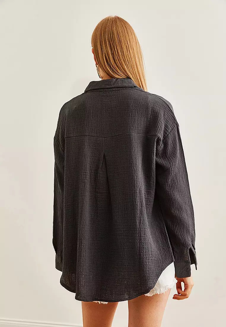 Oversize Basic Muslin Shirt