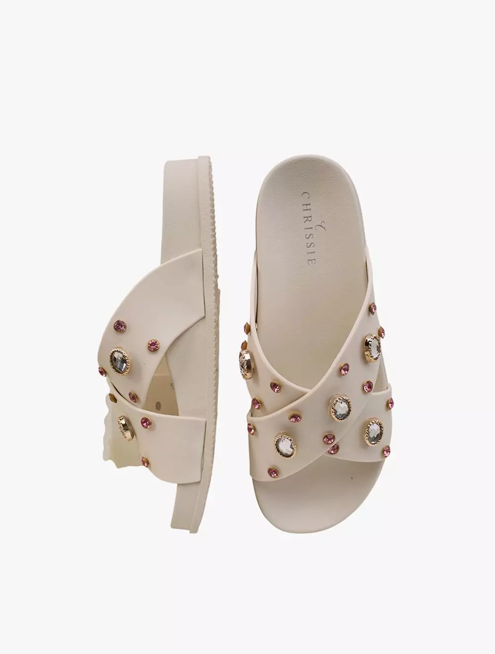 Payless Chrissie Womens Nael Jelly Sandals - Beige_05