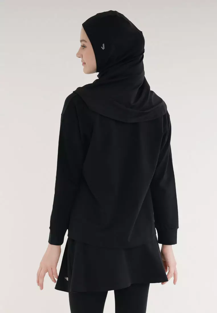 Havel Half-Zip Sweater Olahraga Wanita - Onyx