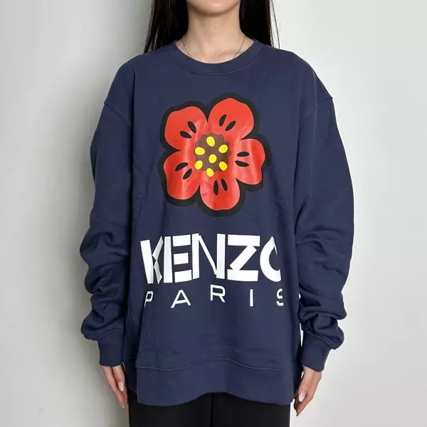Sweater KENZO BIG BOKE FLOWER RED NAVY SWEATSHIRT 100% ORIGINAL